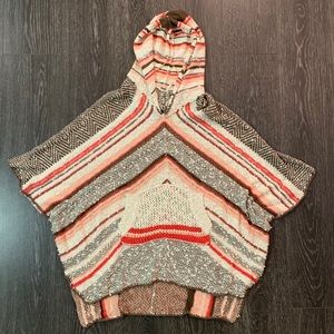 Free People Colored Poncho